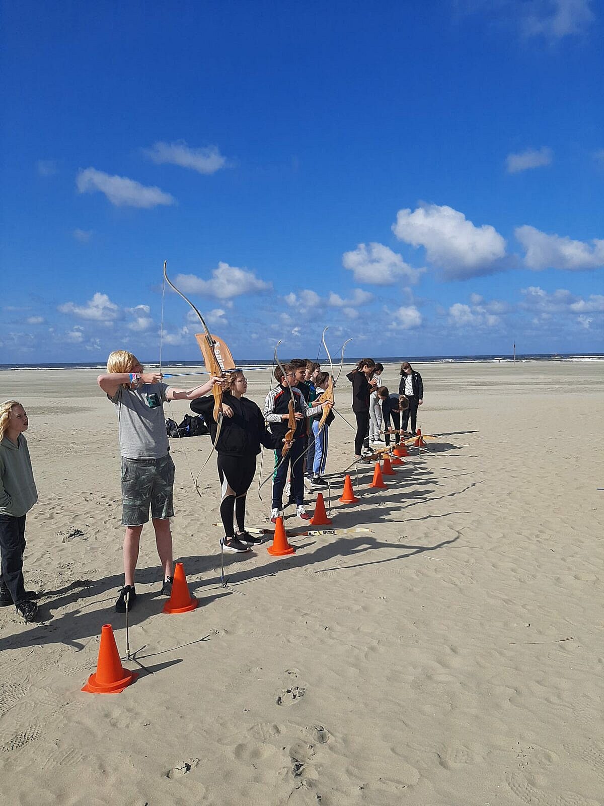 boogschieten op het strand introductieweek